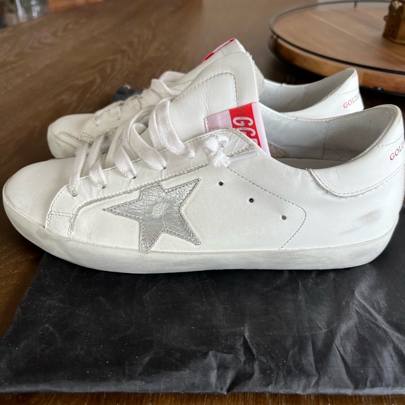 Golden Goose White and Red Sneakers - Picture 6 of 13
